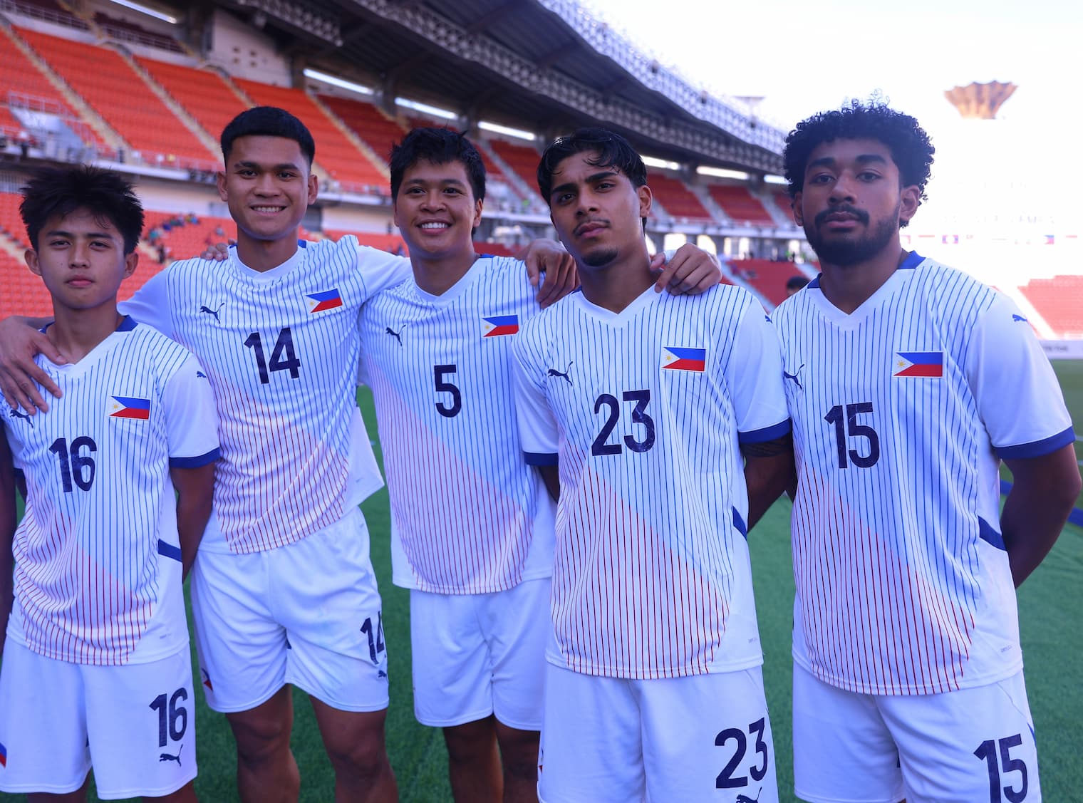 Nico with his Philippines teammates
